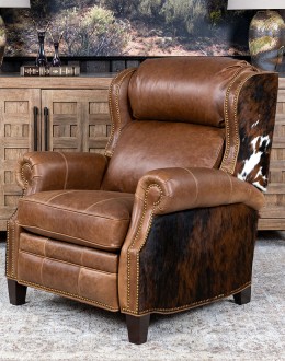 Bronco Cognac Leather Recliner