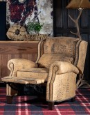 Bronco Rugged Recliner: American-Made, Luxurious Top Grain Leather with Vintage Distressed Finish