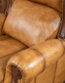 upscale ranch style brown leather recliner,brown recliner with saddle leather,