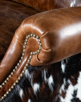 Browning Leather Recliner upscale ranch style brown leather recliner,brown recliner with full grain buffalo leather and cowhide