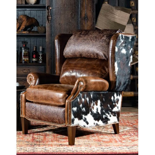 Browning Leather Recliner High Leg Recliner Full Grain Leather