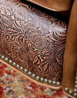 Browning Leather Recliner upscale ranch style brown leather recliner,brown recliner with full grain buffalo leather and cowhide