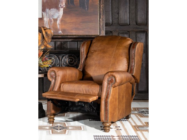 Dundee Leather Rolling Desk Chair