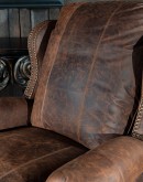 distressed leather recliner