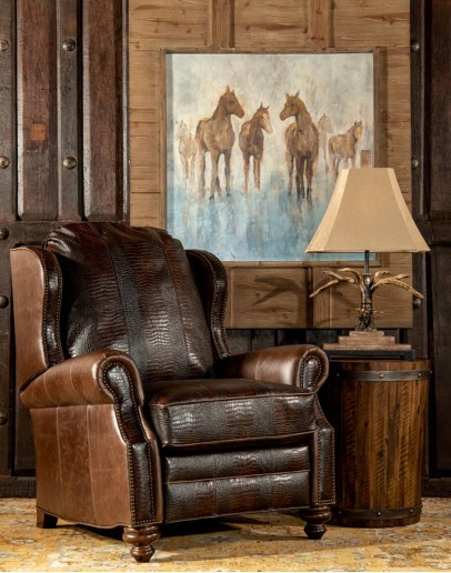 fine western style leather recliners