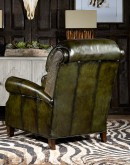 olive green leather recliner 