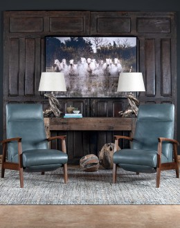 Denali Sky Leather Recliner