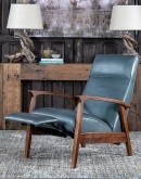 modern rustic style leather recliner