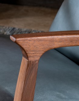 Denali Sky Leather Recliner