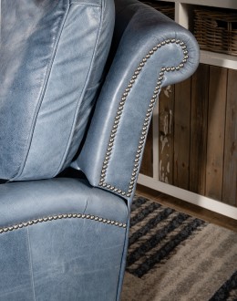 Elegant Slate Blue Leather Recliner slate blue leather recliner, light blue leather recliner