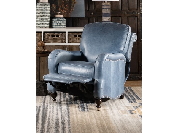 Dutton Slate Leather Recliner