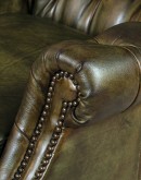 Huxley Olive Leather Recliner