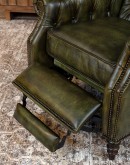 Huxley Olive Leather Recliner