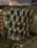 Huxley Olive Leather Recliner