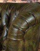 Huxley Olive Leather Recliner