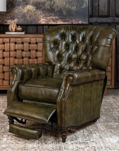 Huxley Olive Leather Recliner Huxley Olive Leather Recliner