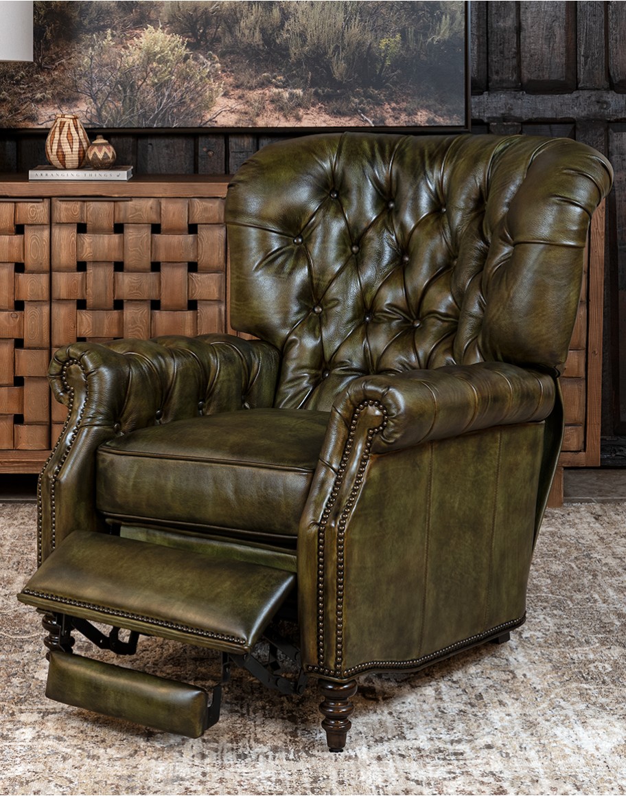 Huxley Olive Leather Recliner Huxley Olive Leather Recliner