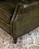 Huxley Olive Leather Recliner