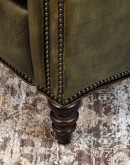 Huxley Olive Leather Recliner