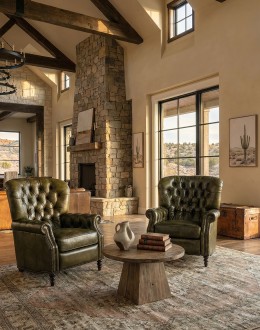 Huxley Olive Leather Recliner Huxley Olive Leather Recliner