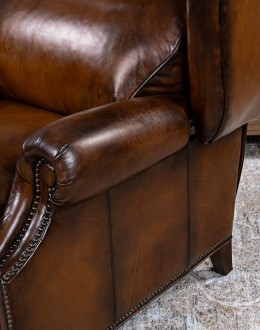 Jameswood Brown Leather Recliner