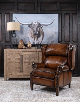 Jameswood Brown Leather Recliner