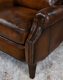 Jameswood Brown Leather Recliner