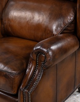 Jameswood Brown Leather Recliner