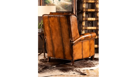 Sanderson Western Leather Desk Chair, King Ranch Furniture