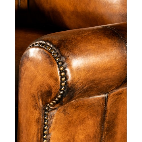 Sanderson Western Leather Desk Chair, King Ranch Furniture