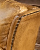 saddle tan leather recliner