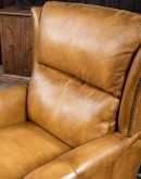 saddle tan leather recliner