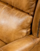 saddle tan leather recliner