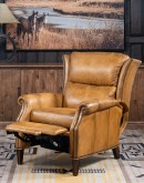 saddle tan leather recliner