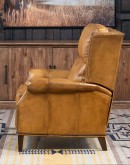 saddle tan leather recliner