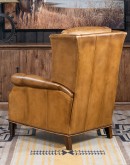 saddle tan leather recliner