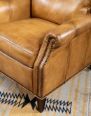 saddle tan leather recliner