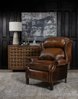 Lawton Western Leather Recliner