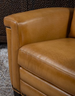 Revolver Saddle Leather Recliner