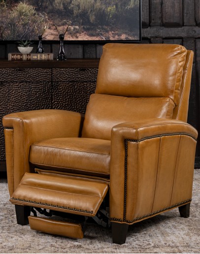 Revolver Saddle Leather Recliner