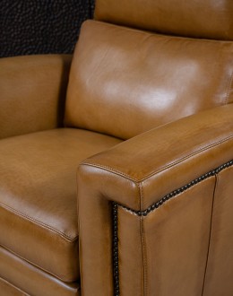 Revolver Saddle Leather Recliner