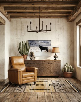 Revolver Saddle Leather Recliner