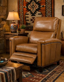 Revolver Saddle Leather Recliner