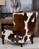 upscale ranch style brown leather recliner,brown recliner with saddle leather and cowhide