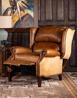 Sadler Tan Leather Recliner