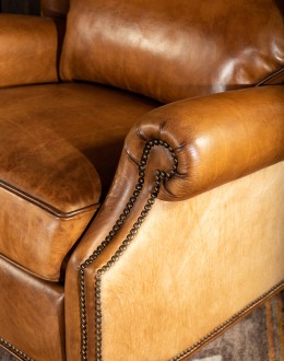 Sadler Tan Leather Recliner