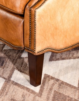 Sadler Tan Leather Recliner