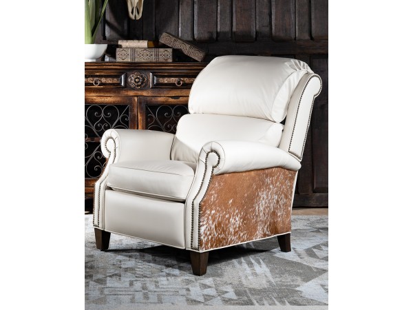Cowhide leather recliner discount