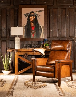 Slayden Mocha Leather Recliner