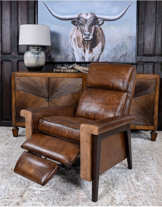 Slayden Rough Out Leather Recliner